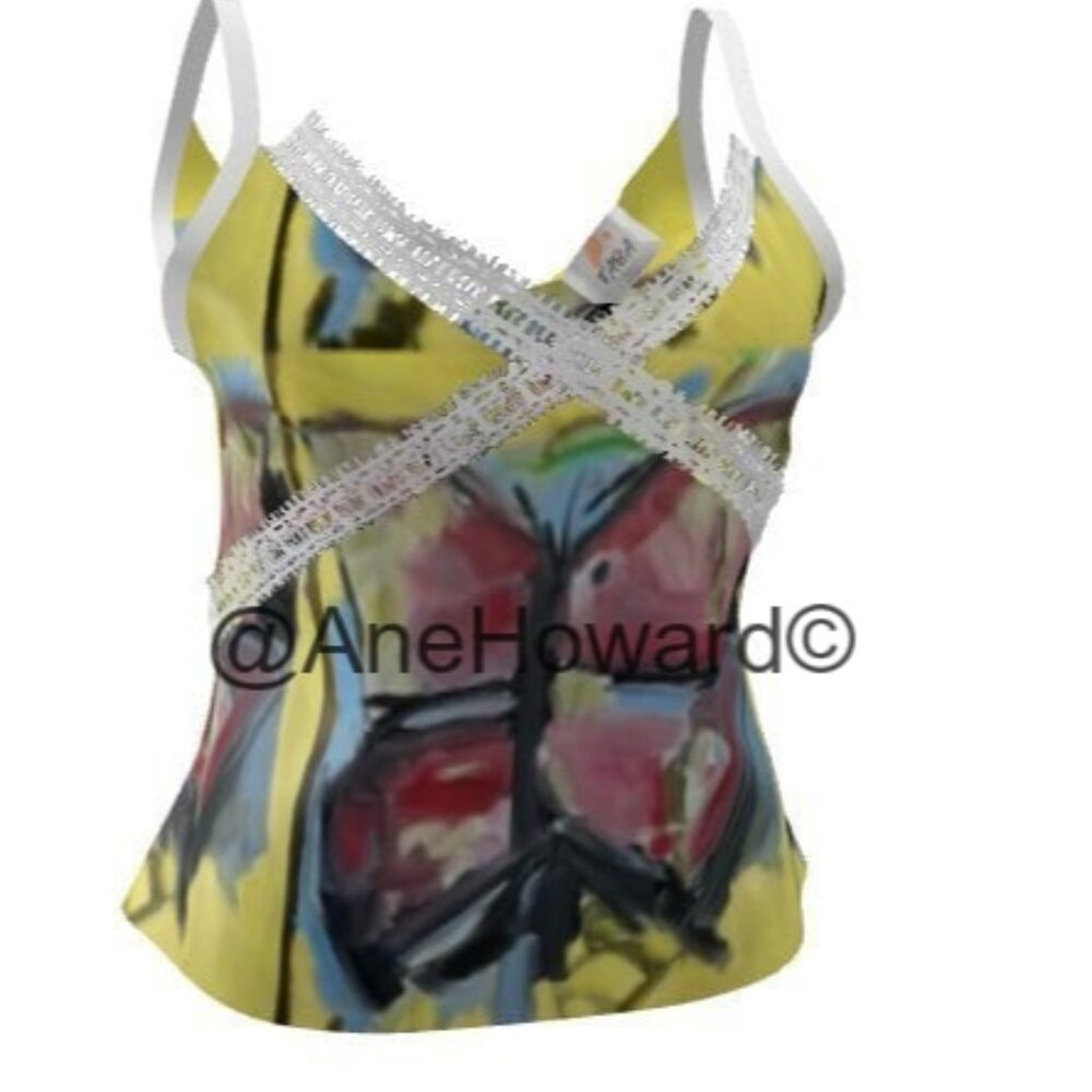 One of a kind Cami Papillon Rouge